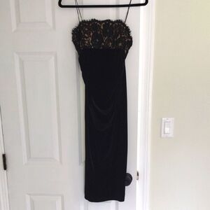 JS Boutique Black Sequin Embellished Strapless Dress